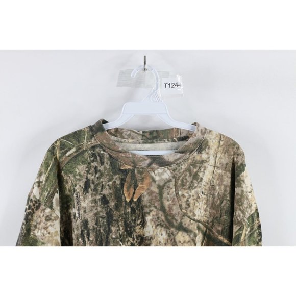 Vintage Cabelas Mens 2XL Boxy Fit Woodlands Camouflage Short Sleeve T-Shirt - Picture 2 of 7